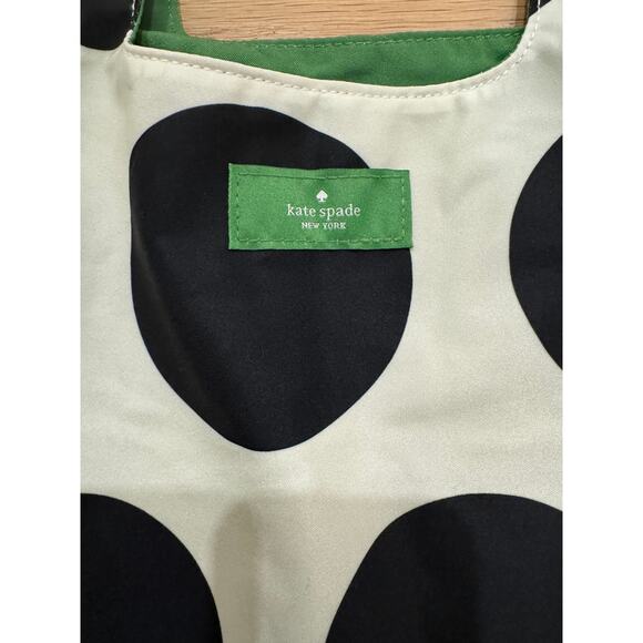 New Kate Spade Black and White Polka Dot Reversible Tote Bag - Picture 3 of 6